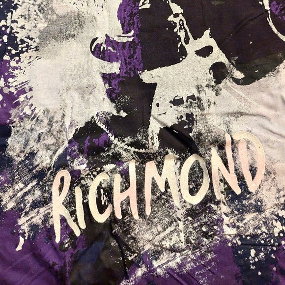Richmond Purple Graphic Print Glitter Tee Shirt Sz 42 NWT - Picture 5 of 13
